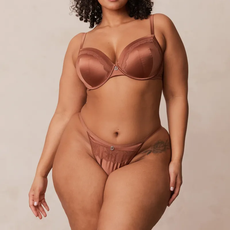 Lounge Underwear Höschen | Slips | Soft Satin T-shirt BH -