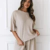 Lounge Underwear Pyjama-Oberteile | Soft Waffle Schlafanzug Oberteil -
