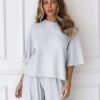 Lounge Underwear Pyjama-Oberteile | Soft Waffle Schlafanzug Oberteil -