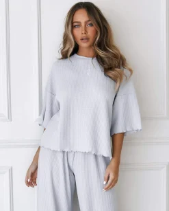 Lounge Underwear Pyjama-Oberteile | Soft Waffle Schlafanzug Oberteil -