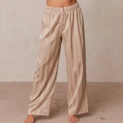 Lounge Underwear Pyjama-Hosen | Striped Satin Schlafanzug Hosen -