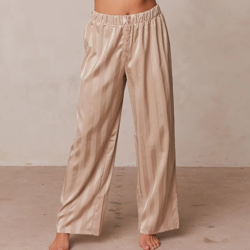 Lounge Underwear Pyjama-Hosen | Striped Satin Schlafanzug Hosen -