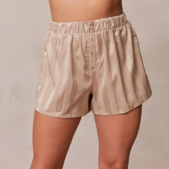 Lounge Underwear Pyjama-Hosen | Striped Satin Schlafanzug Kurze Hose -