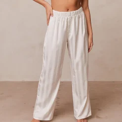 Lounge Underwear Pyjamas Sets | Pyjama-Hosen | Striped Satin Schlafanzug Hosen -