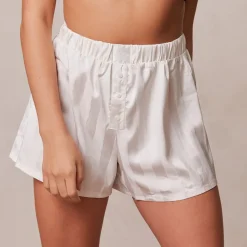 Lounge Underwear Pyjamas Sets | Pyjama-Hosen | Striped Satin Schlafanzug Kurze Hose -