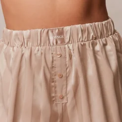 Lounge Underwear Pyjama-Hosen | Striped Satin Schlafanzug Kurze Hose -