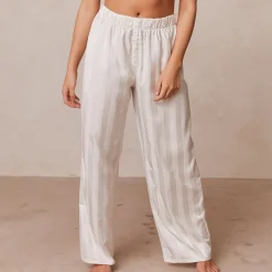 Lounge Underwear Pyjamas Sets | Pyjama-Hosen | Striped Satin Schlafanzug Hosen -