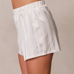 Lounge Underwear Pyjamas Sets | Pyjama-Hosen | Striped Satin Schlafanzug Kurze Hose -