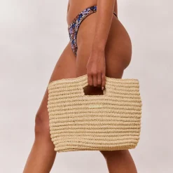 Lounge Underwear Bademodeaccessoires | Stroh-Strandtasche -