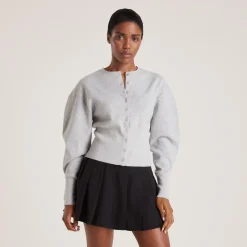 Lounge Underwear Pullis Und Strickjacken | Taillierte Strickjacke - Light Grau