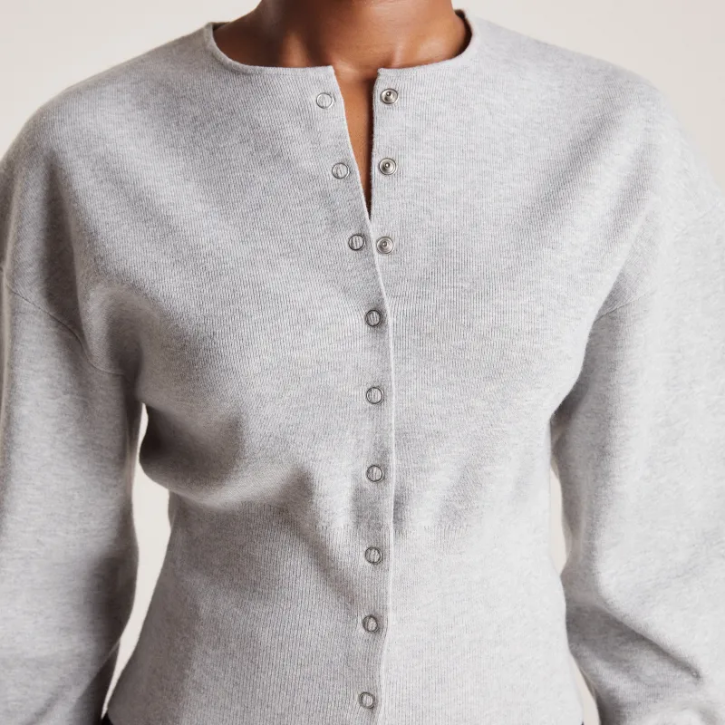 Lounge Underwear Pullis Und Strickjacken | Taillierte Strickjacke - Light Grau