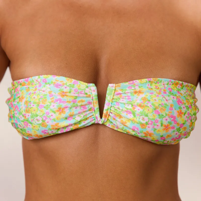 Lounge Underwear Bikinis | V Trägerloser Bandeau Bikini-Oberteil -