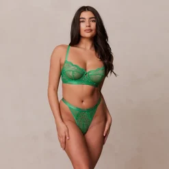 Lounge Underwear Balcony | Höschen-Bündel | Zweifarbiges Blossom Balcony BH -